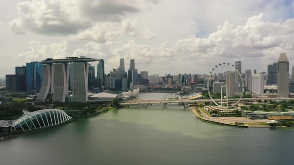 Singapore City Skyline at Marina Bay Singapore