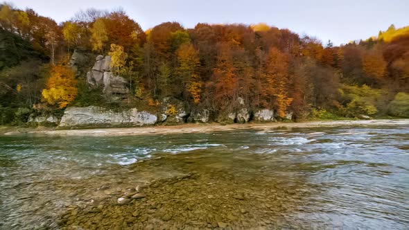 Mountain River Rapids Running Water