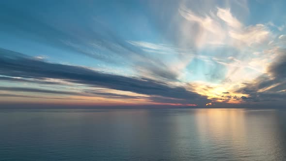 Colorful sunset over the Mediterranean Sea