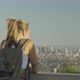 Female Traveler in Los Angeles at Viewpoint - VideoHive Item for Sale
