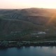 Drone Shot of River and Mountains at Sunset in Kazakhstan - VideoHive Item for Sale