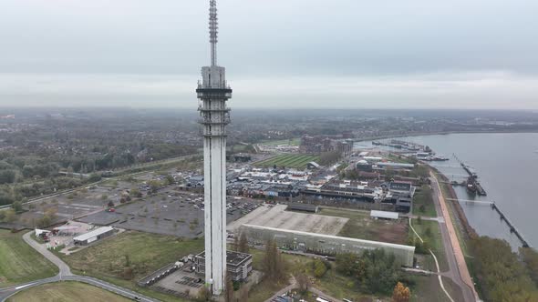 Telecomtower in Lelystad Broadcasting Tower Overlooking Lelystad Overlooking the Oostvaardersplassen