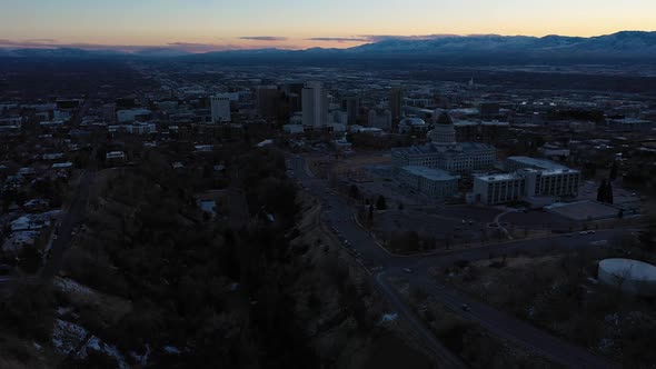 Salt Lake City at Sunset