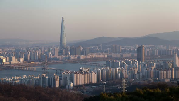 Timelapse Buildings at Seoul Lotte World Tower By Hills
