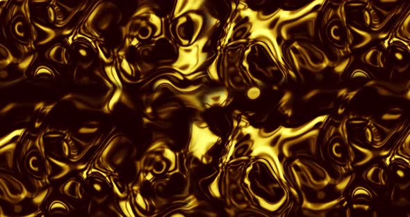 Abstract liquid gold waving. molten gold waving 4k resolution video _03