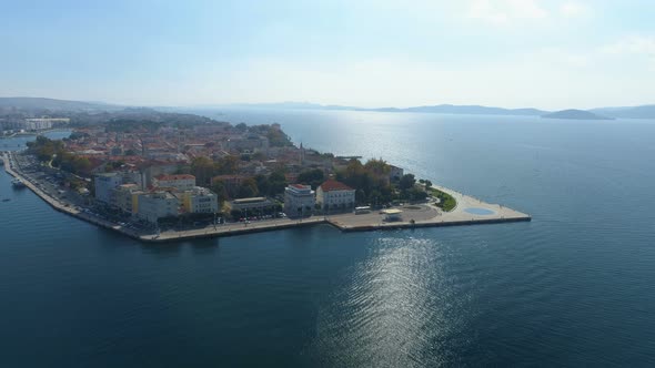 Aerial View of the Old City of Zadar