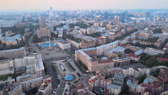 Kyiv, Ukraine Aerial View of the City. Kiev