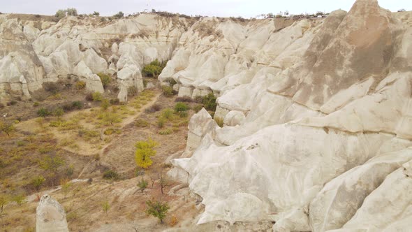 Cappadocia Landscape Aerial View. Turkey. Goreme National Park