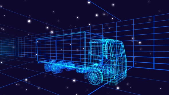 3d technical drawing of car