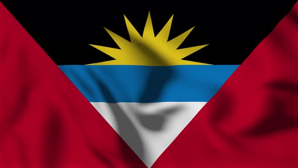 Antigua And Barbuda Flag Animation Loop Background