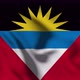 Antigua And Barbuda Flag Animation Loop Background - VideoHive Item for Sale