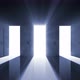 Doors Opening in the Dark Room to the Bright Light. - VideoHive Item for Sale