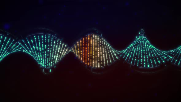 Medical Research Diagnostic Program Scanning Gene With Colorful Elements alt