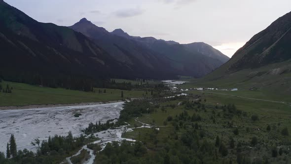 Mountains and trees