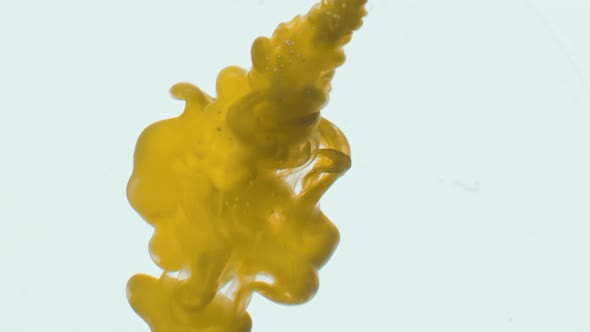 Close Up of Yellow Paint Underwater alt
