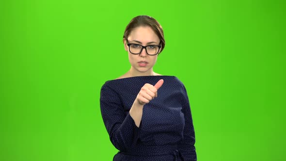 Woman Is Offended To Be Angry at Her Friend. Green Screen