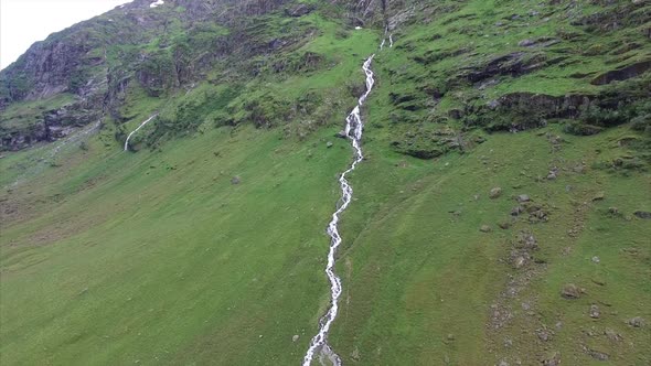 Stream of water, aerial footage