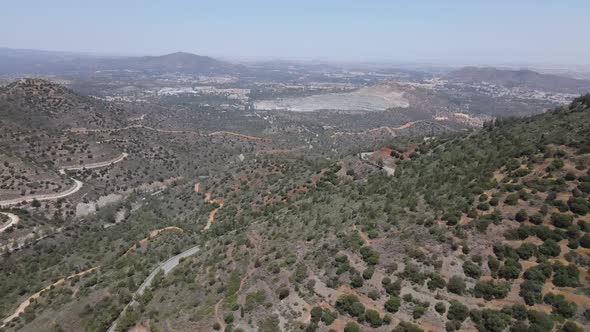 Monastery of Stavrovouni. View of the mountain where the Monastery stands.