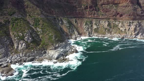 Scenic Rocky Coast Along Famous Chapman's Peak Drive at Cape Town