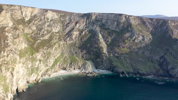 Flying Around the Top of Tormore Island By Port Between Ardara and Glencolumbkille in County Donegal