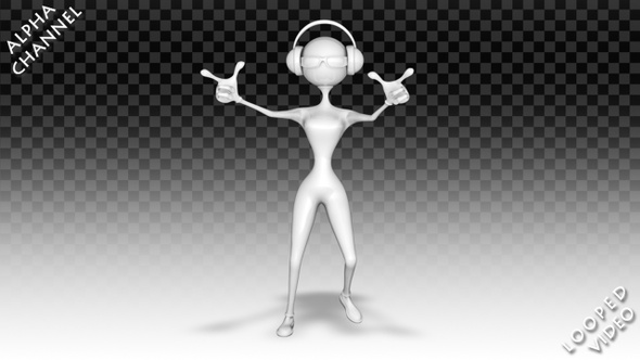 3D Woman Character - Cartoon Club Dance
