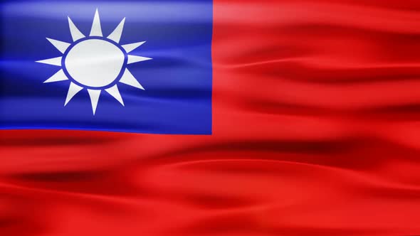 Taiwan Flag Waving