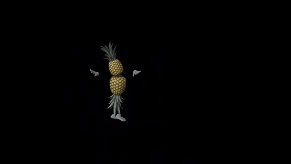 Cartoon Pineapple Dance IV