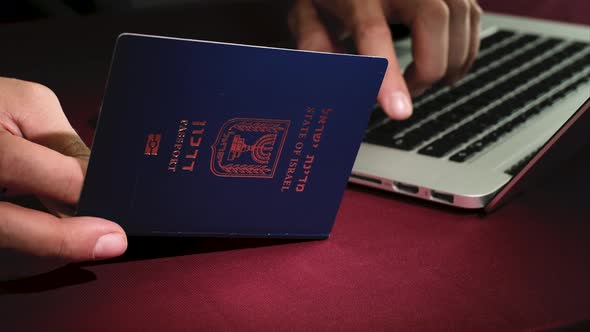 Israeli citizen insert data from International Travel document Israelian Passport 