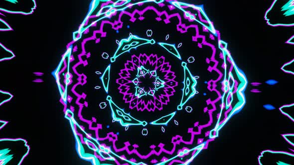 Rotation of an Abstract Kaleidoscope for Disco Parties