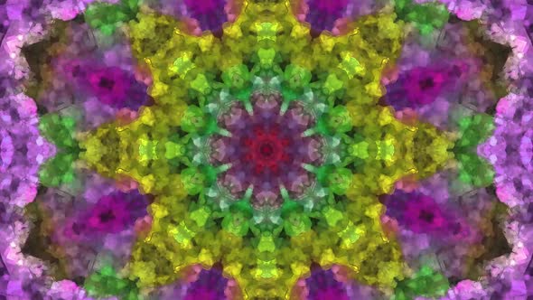 Abstract colorful background kaleidoscope animation