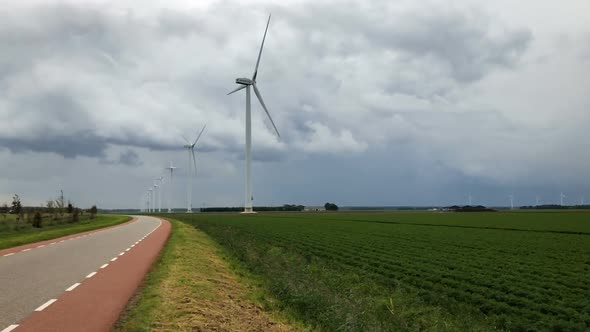 Landscape with windmilles