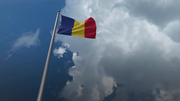 Romania Flag Waving 4K