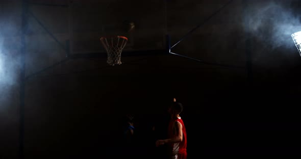 Sportsman playing basketball