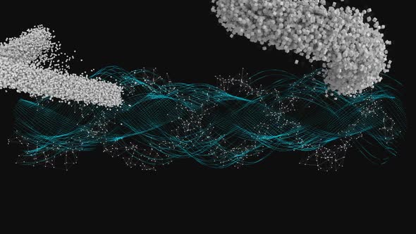 Moving human busts on black background alt