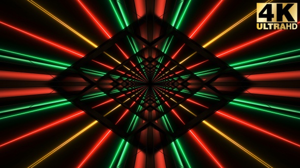 Endless Neon Vj Tunnel 8 Pack