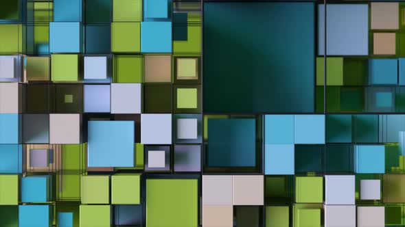 Abstract Background with Motion Cubes