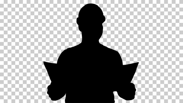 Silhouette Male architecs, Alpha Channel alt