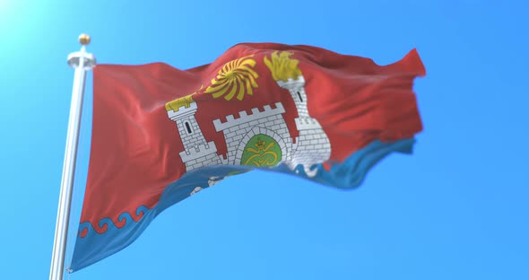 Flag of Capital City of the Republic of Dagestan, Makhachkala, Russia