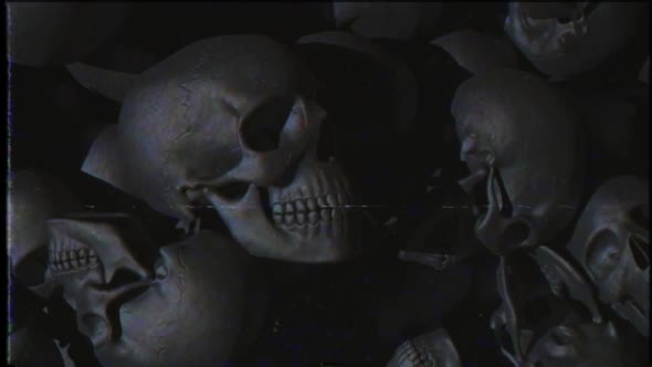 Skulls Background Vhs