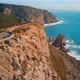 4K Aerial Footage Of Rocky Coastline Near Praia Da Ursa Beach And Cabo Da Roca - VideoHive Item for Sale