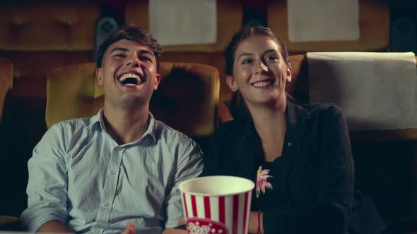 People Audience Watching Movie in Cinema Theater