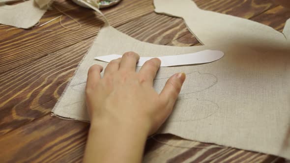 Handmade Work on Wooden Table