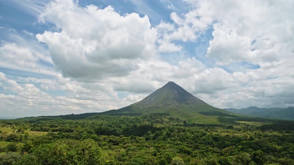 Arenal Volcano National Park Landscape of Costa Rica Tropical Rainforest and Jungle Scenery, Aerial