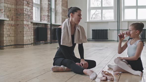 Ballerinas Resting After Training