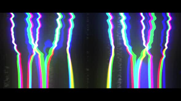 Melting wow text against flickering effect on black background alt