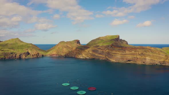 Flying Around the Ponta De Sao Lourenco Peninsula in Madeira Portugal