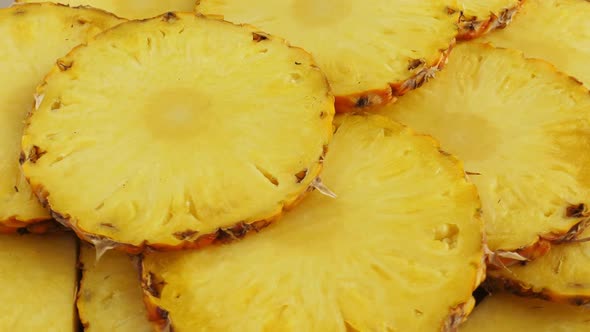 Sliced Pieces of Delicious Pineapple Fruit