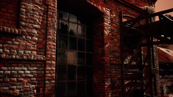 Abandoned Industrial Buildings of Old Factory alt