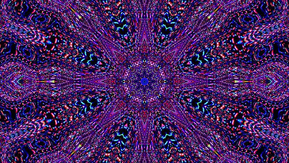 Abstract Kaleidoscope pattern with full colors. Magic mandala. 4k