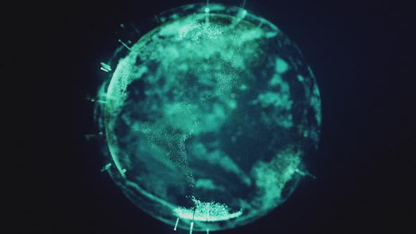 Cyber Earth Globe Hologram